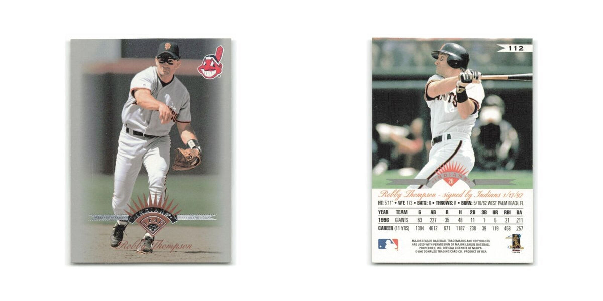 Robby Thompson 1997 Leaf #112 Cleveland Indians Baseball Card NM