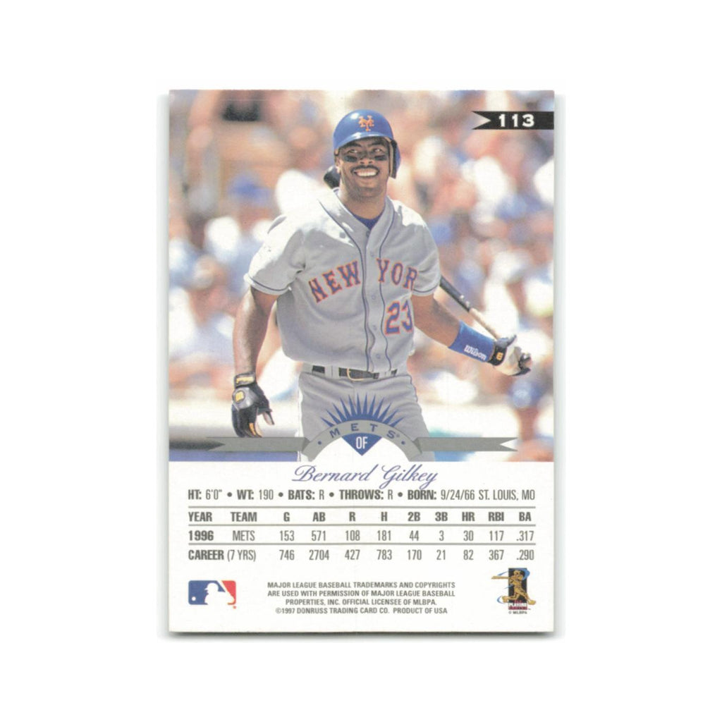Bernard Gilkey 1997 Leaf #113 New York Mets Baseball Card NM
