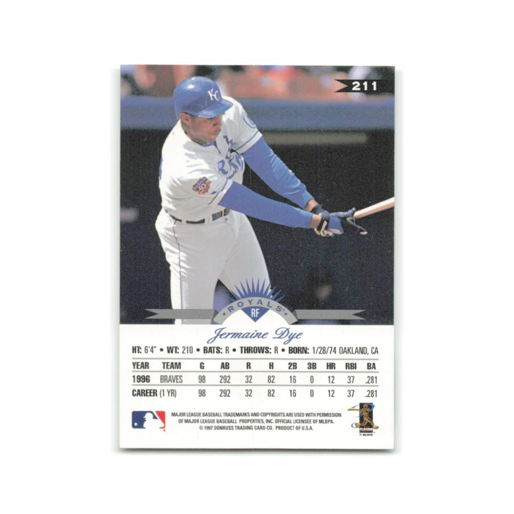 Jermaine Dye 1997 Leaf #211 Kansas City Royals Baseball Card NM