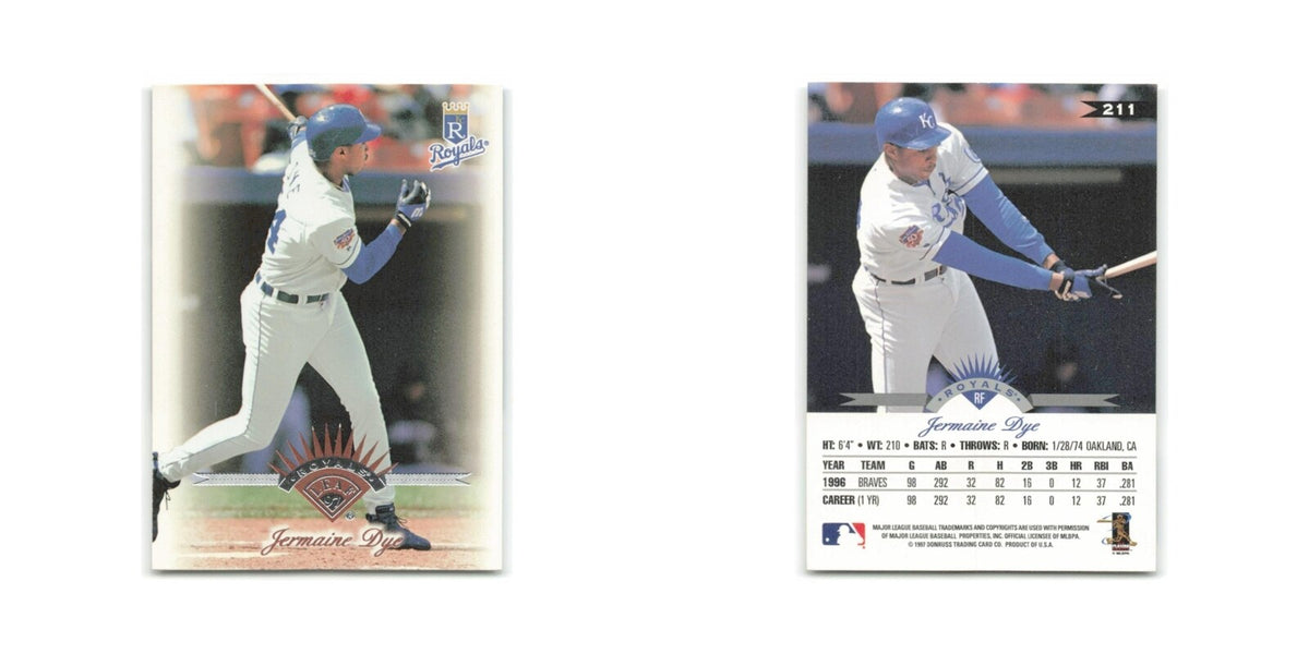Jermaine Dye 1997 Leaf #211 Kansas City Royals Baseball Card NM