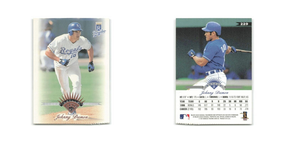 Johnny Damon 1997 Leaf #229 Kansas City Royals Baseball Card NM