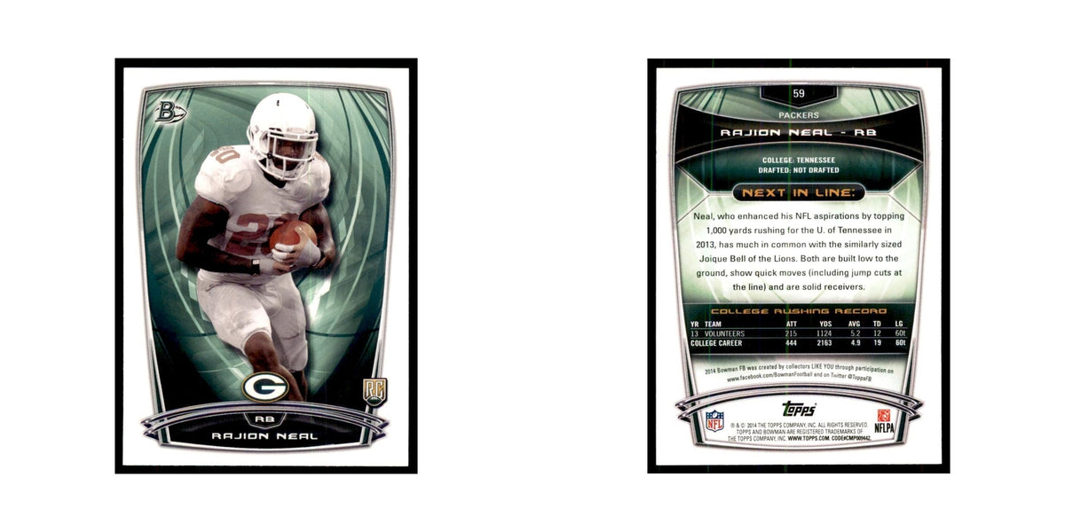 2014 Bowman Rajion Neal RC Football Cards #59