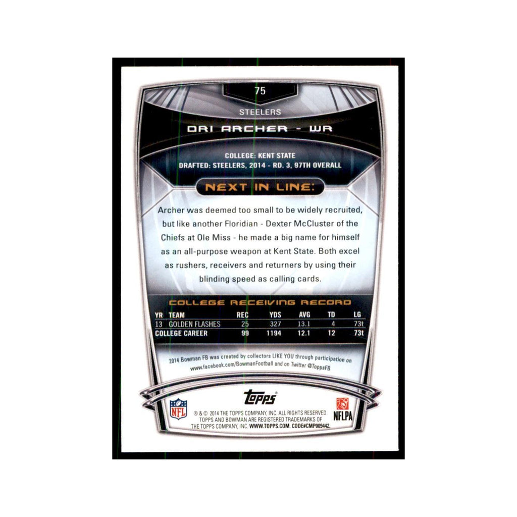 2014 Bowman Dri Archer RC Football Cards #75