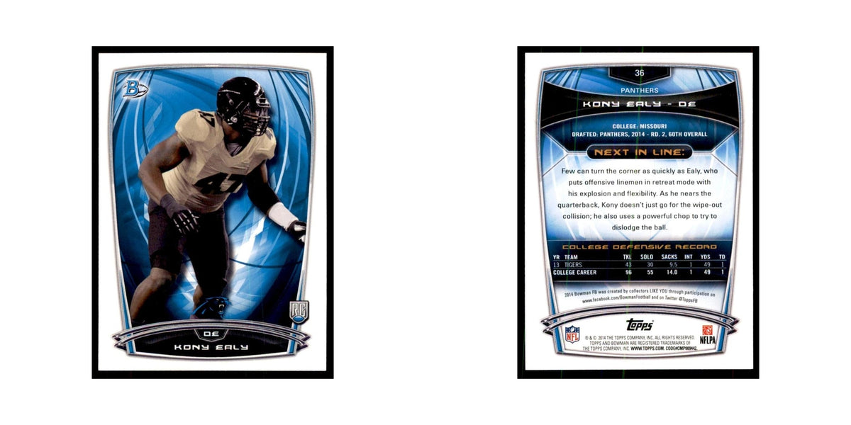 2014 Bowman Kony Ealy RC Football Cards #36