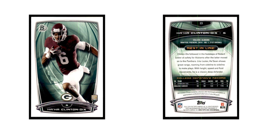 2014 Bowman Ha Ha Clinton-Dix RC Football Cards #23