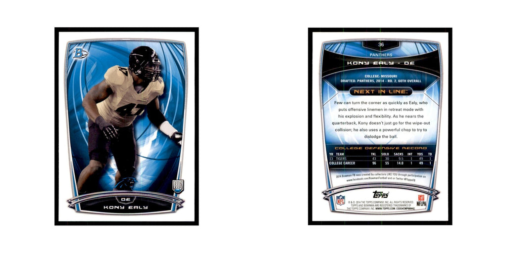 2014 Bowman Kony Ealy RC Football Cards #36