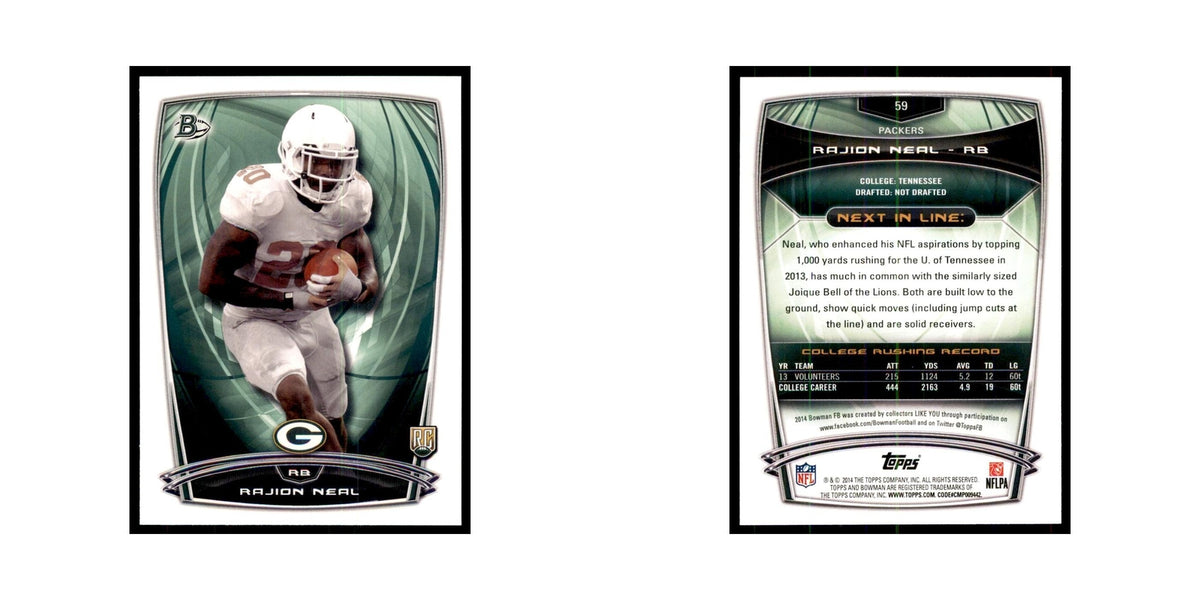 2014 Bowman Rajion Neal RC Football Cards #59