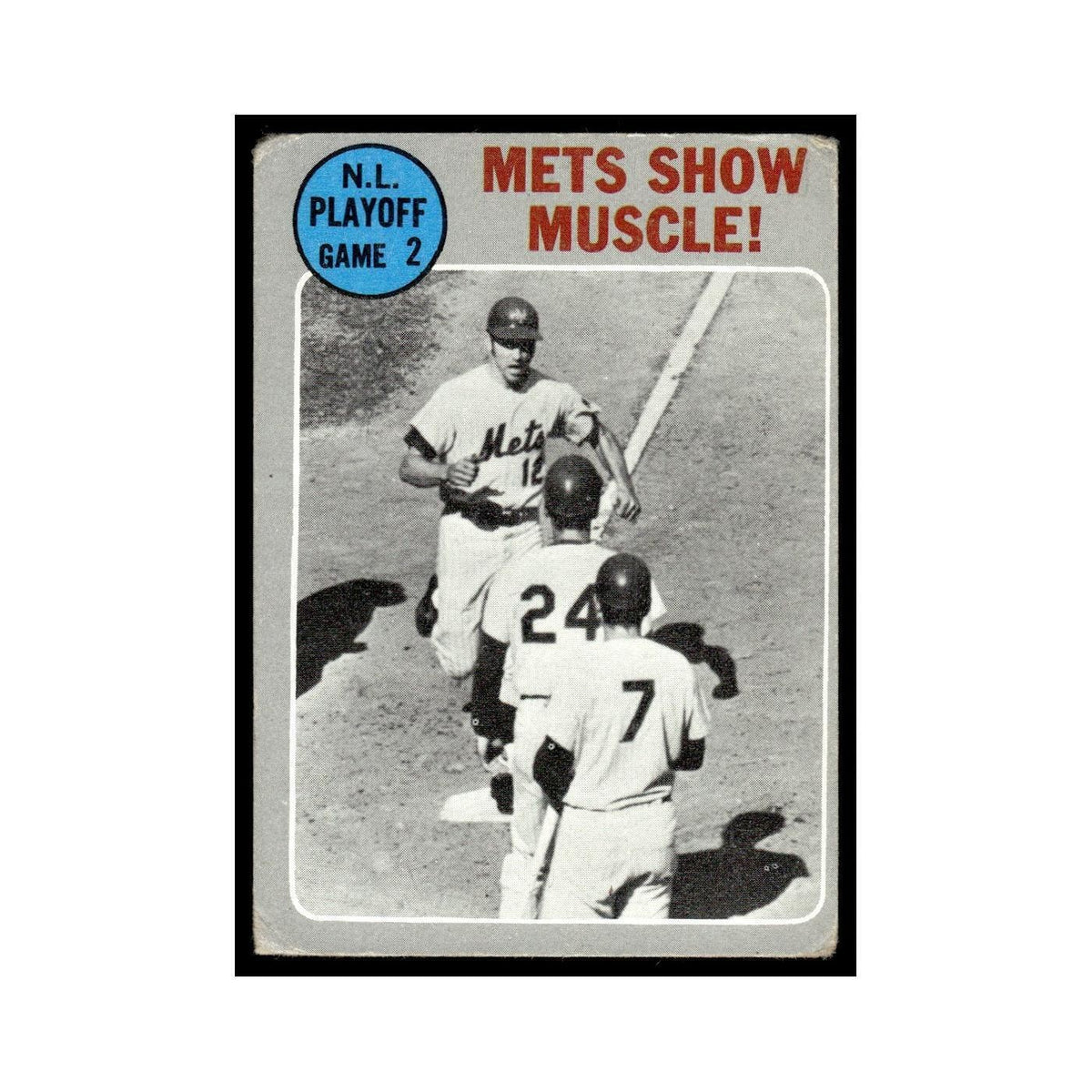 1970 Topps (Damaged) Mets Show Muscle! Mets #196