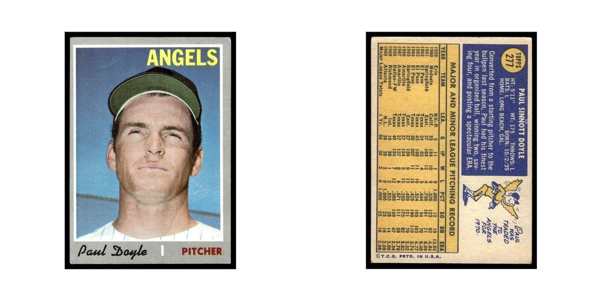 1970 Topps (Damaged) Paul Doyle Angels #277