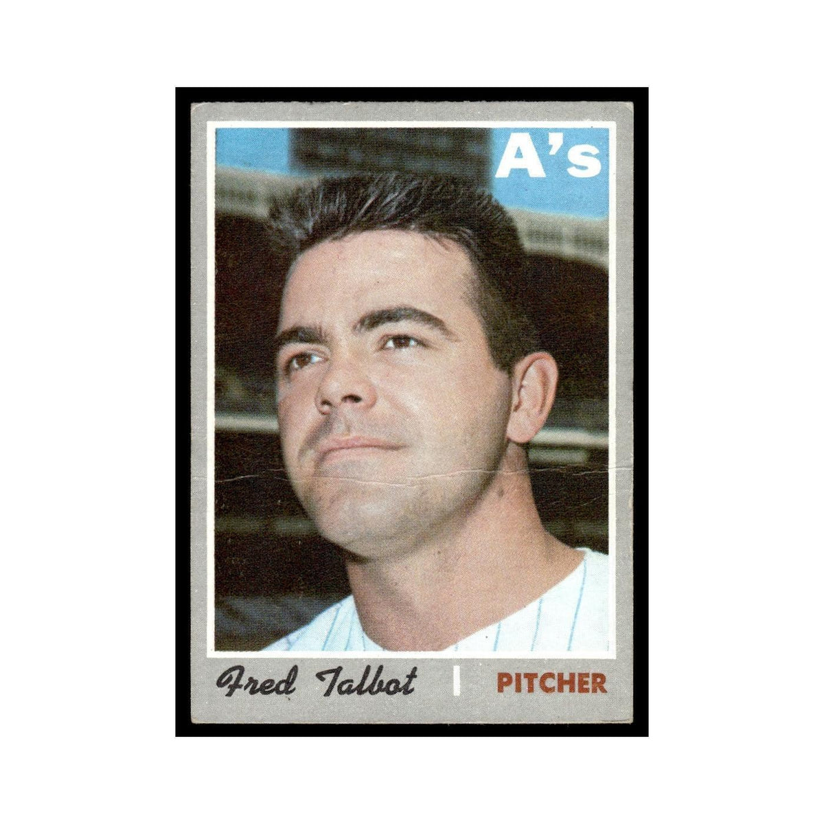 1970 Topps (Damaged) Fred Talbot Athletics #287