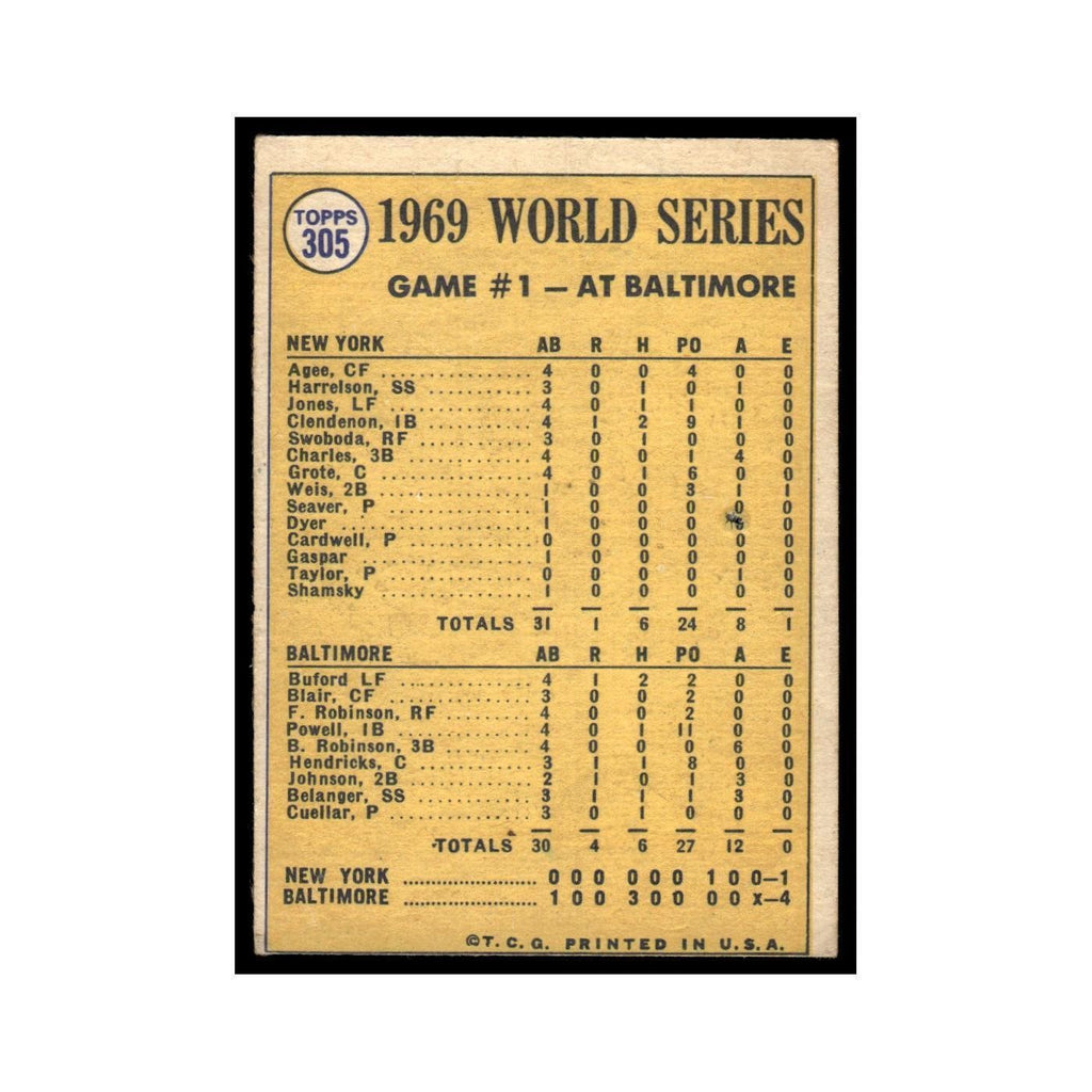 1970 Topps (Damaged) Buford Belts Leadoff Homer! #305