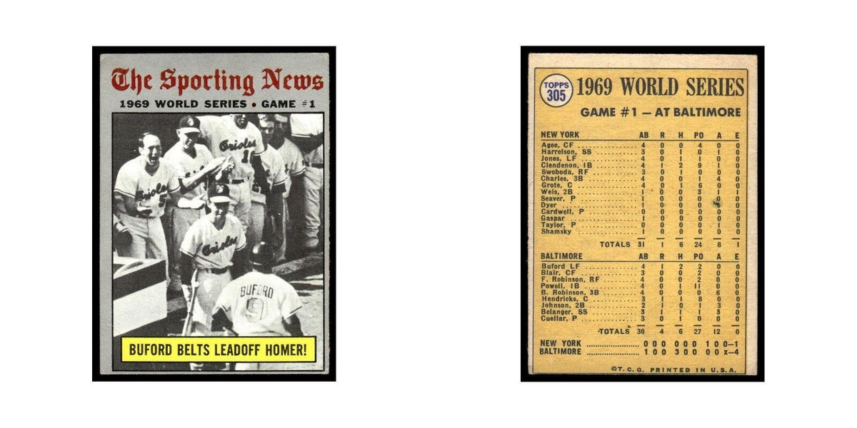 1970 Topps (Damaged) Buford Belts Leadoff Homer! #305