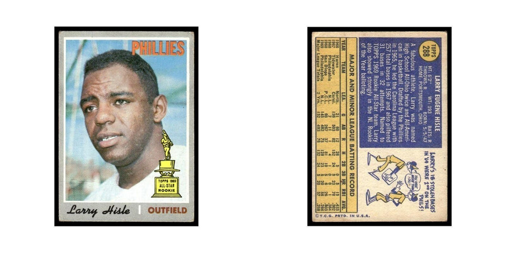 1970 Topps (Damaged) Larry Hisle Phillies #288