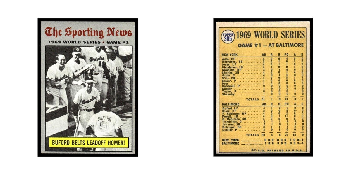 1970 Topps (Damaged) Buford Belts Leadoff Homer! #305