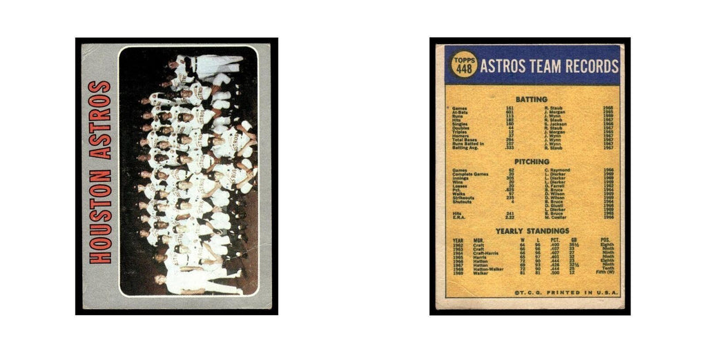 1970 Topps (Damaged) Houston Astros #448