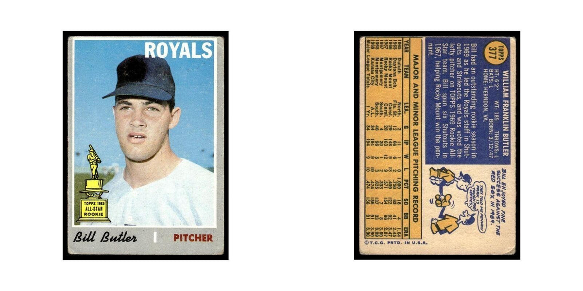 1970 Topps (Damaged) Bill Butler Royals #377