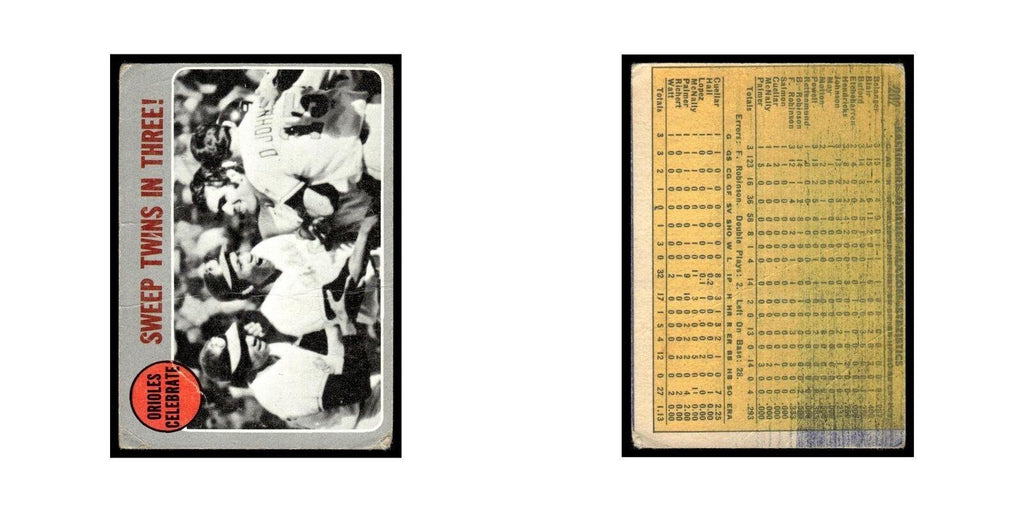 1970 Topps (Damaged) Sweep Twins In Three #202