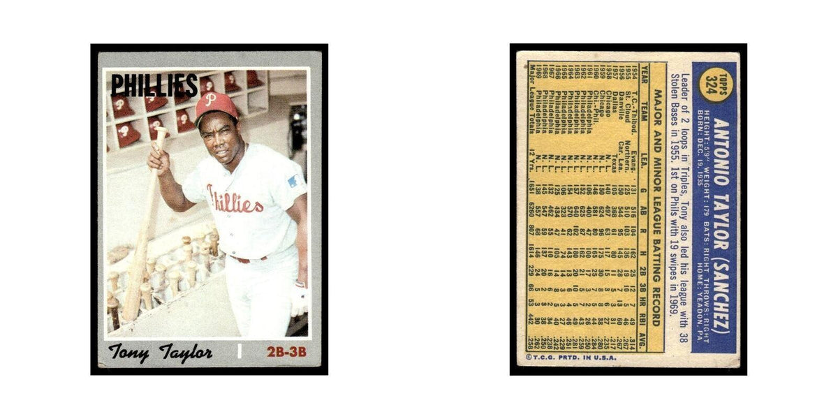 1970 Topps (Damaged) Tony Taylor Phillies #324