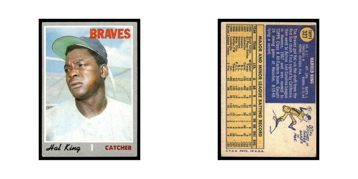 1970 Topps (Damaged) Hal King Braves #327