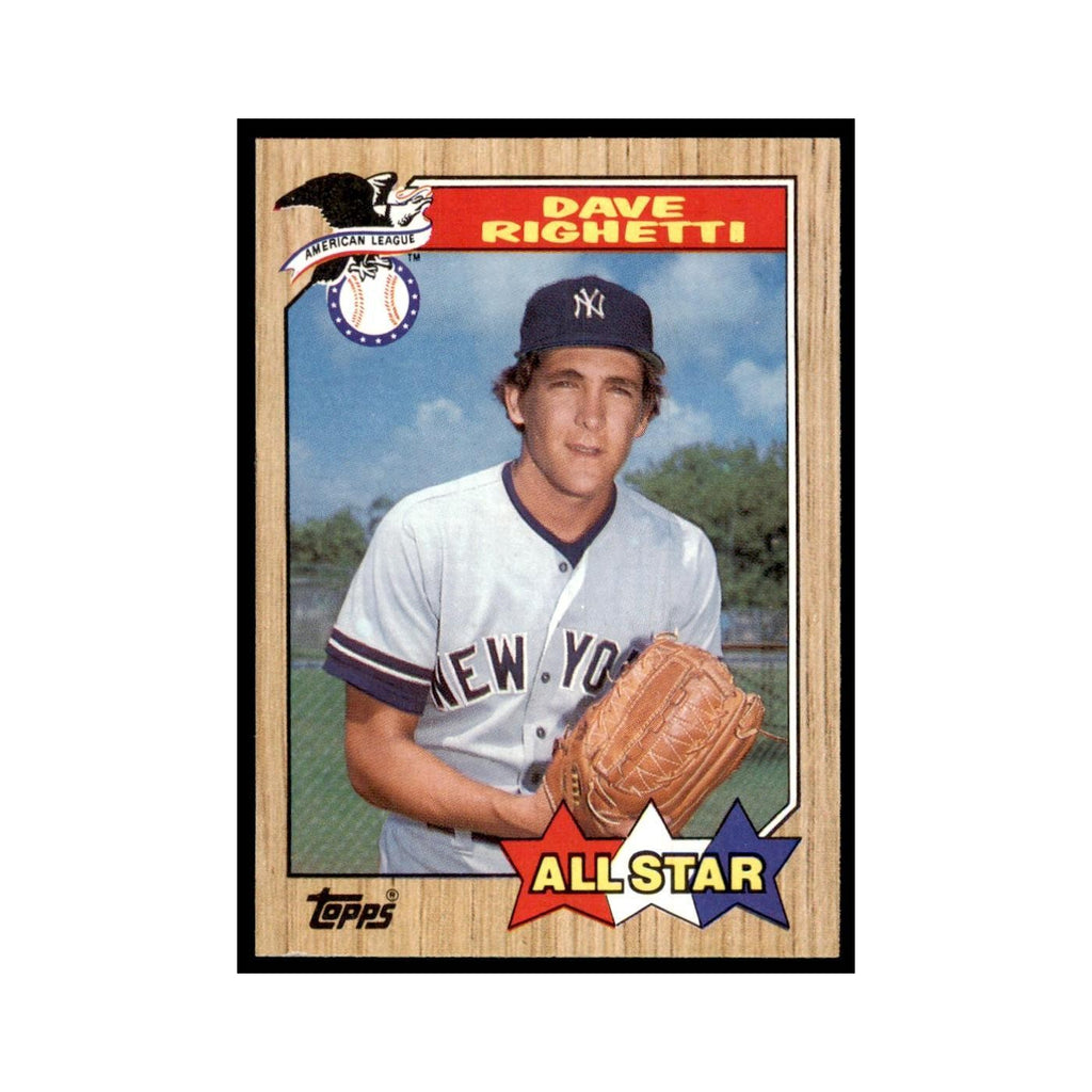 1987 Topps Dave Righetti Baseball Cards #616