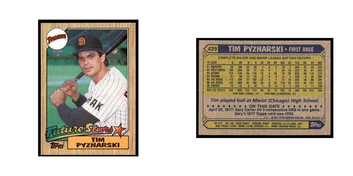 1987 Topps Tim Pyznarski Baseball Cards #429