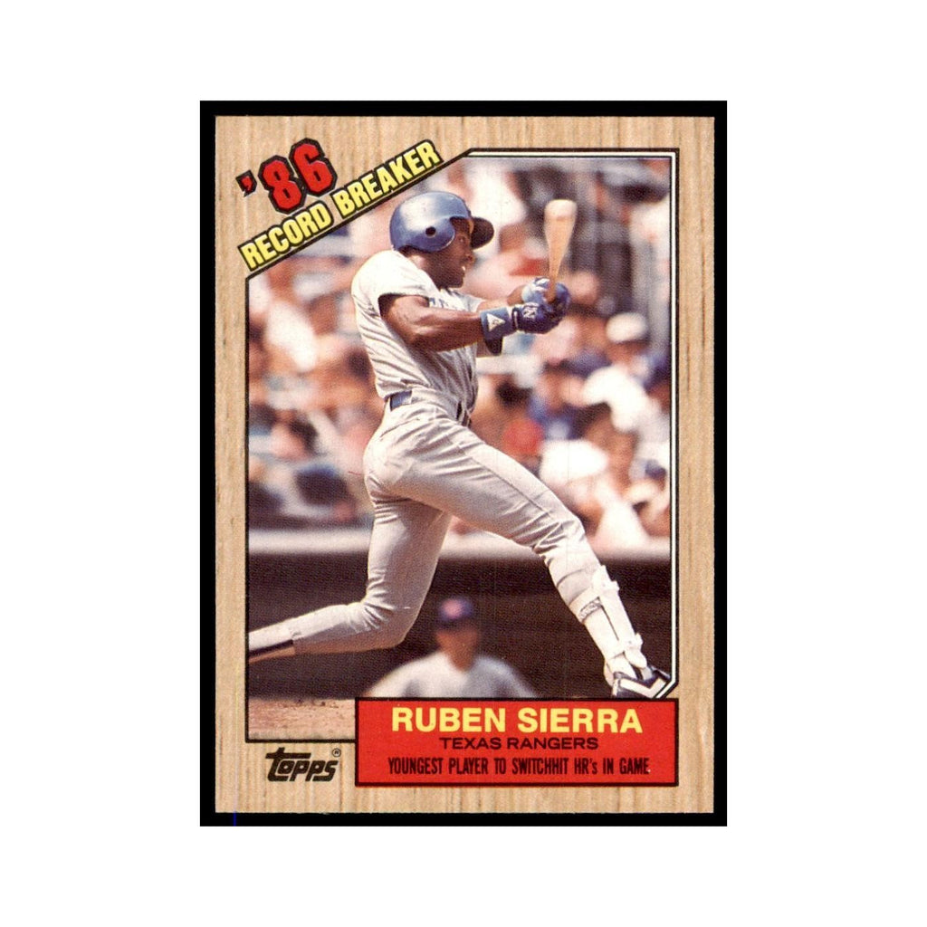 1987 Topps Ruben Sierra Baseball Cards #6