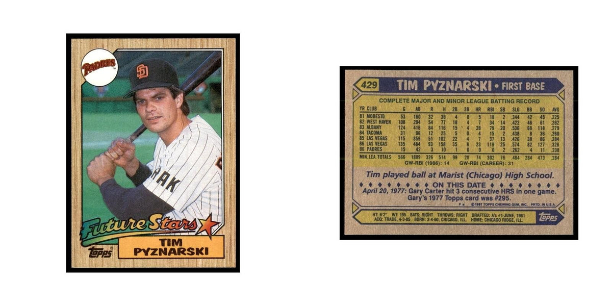 1987 Topps Tim Pyznarski Baseball Cards #429