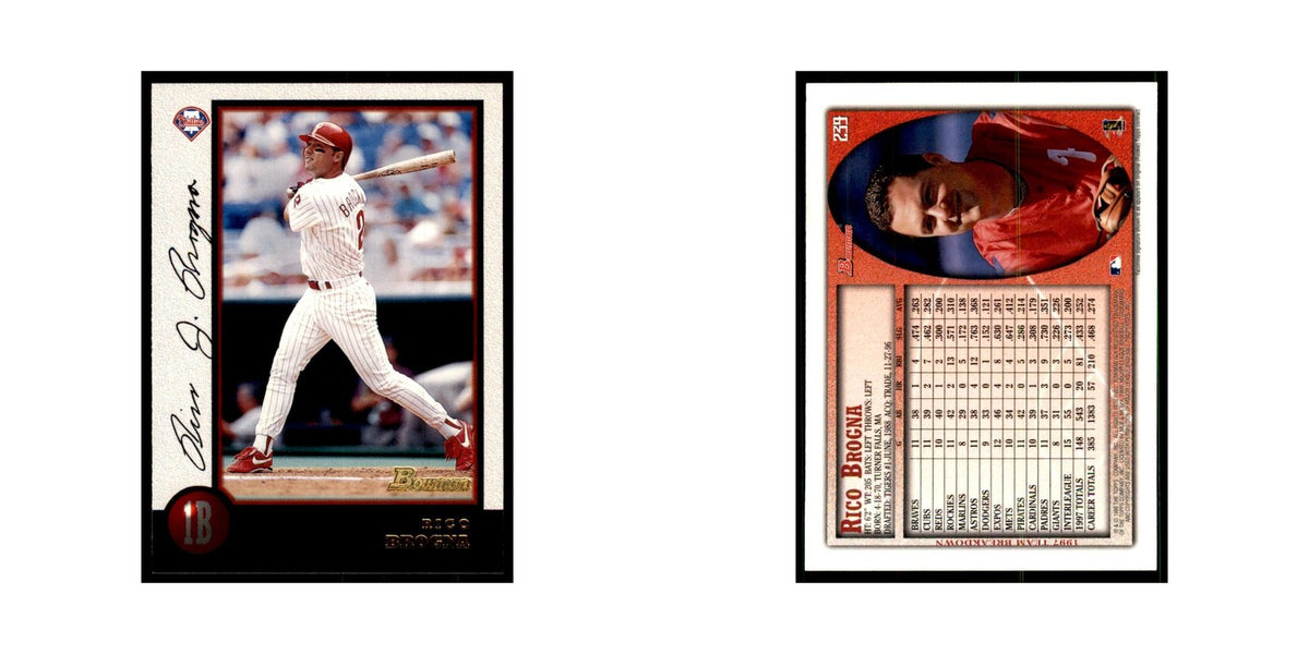 1998 Bowman Rico Brogna Baseball Cards #239