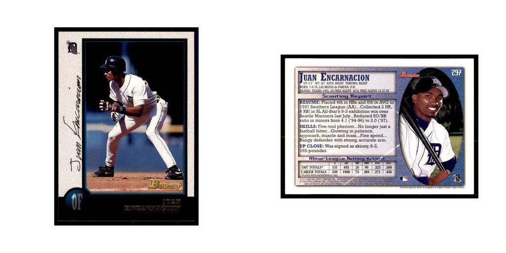 1998 Bowman Juan Encarnacion Baseball Cards #297