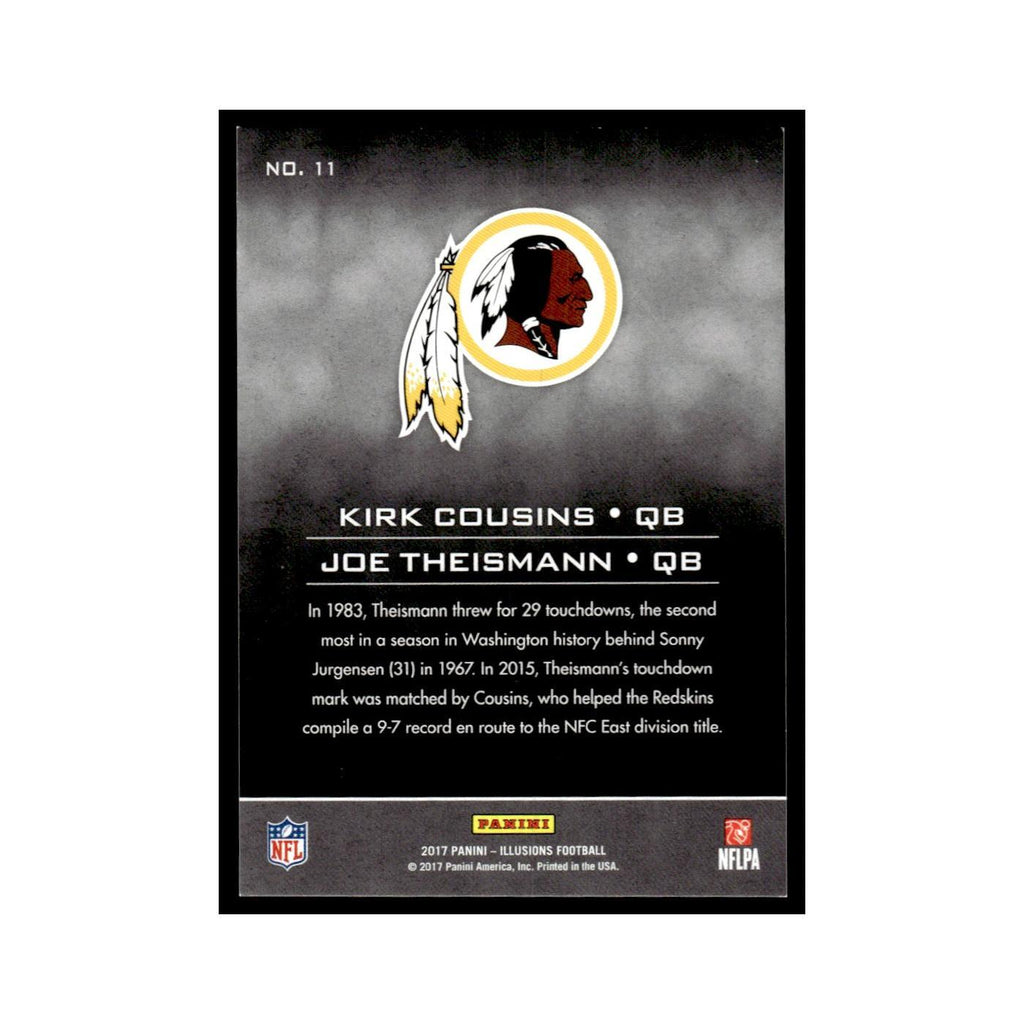 Joe Theismann Kirk Cousins 2017 Panini Illusions #11 Washington Redskins NM