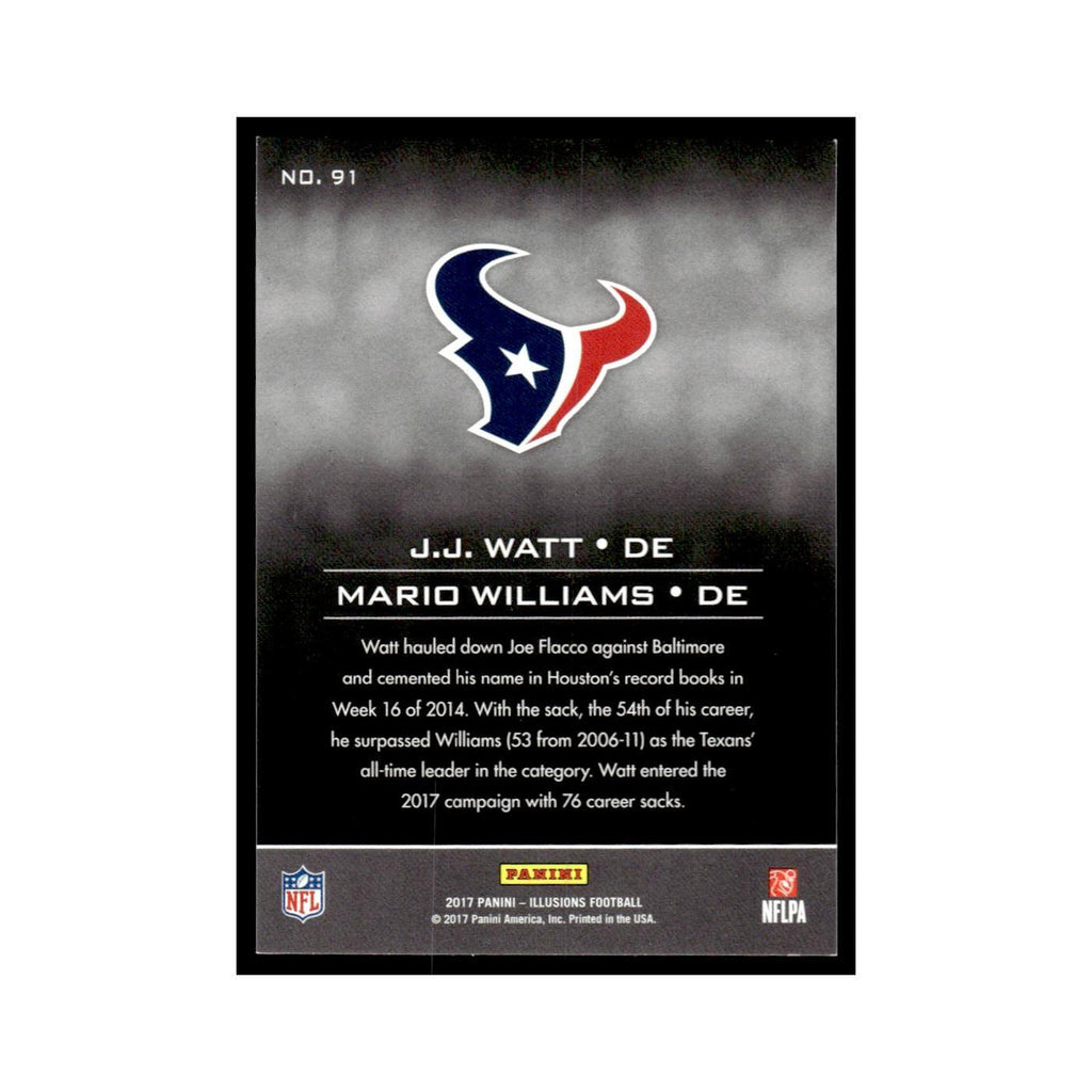 J.J. Watt Mario Williams 2017 Panini Illusions #91 Houston Texans NM