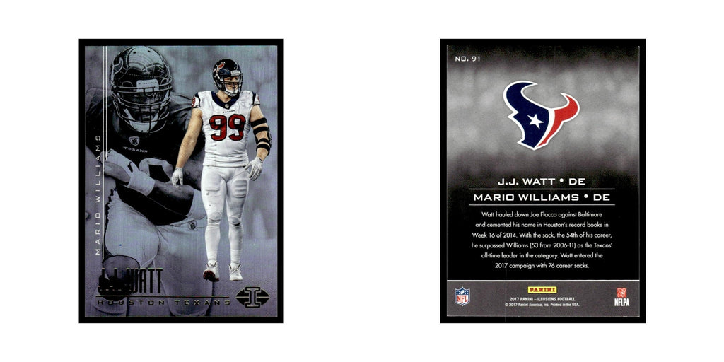 J.J. Watt Mario Williams 2017 Panini Illusions #91 Houston Texans NM