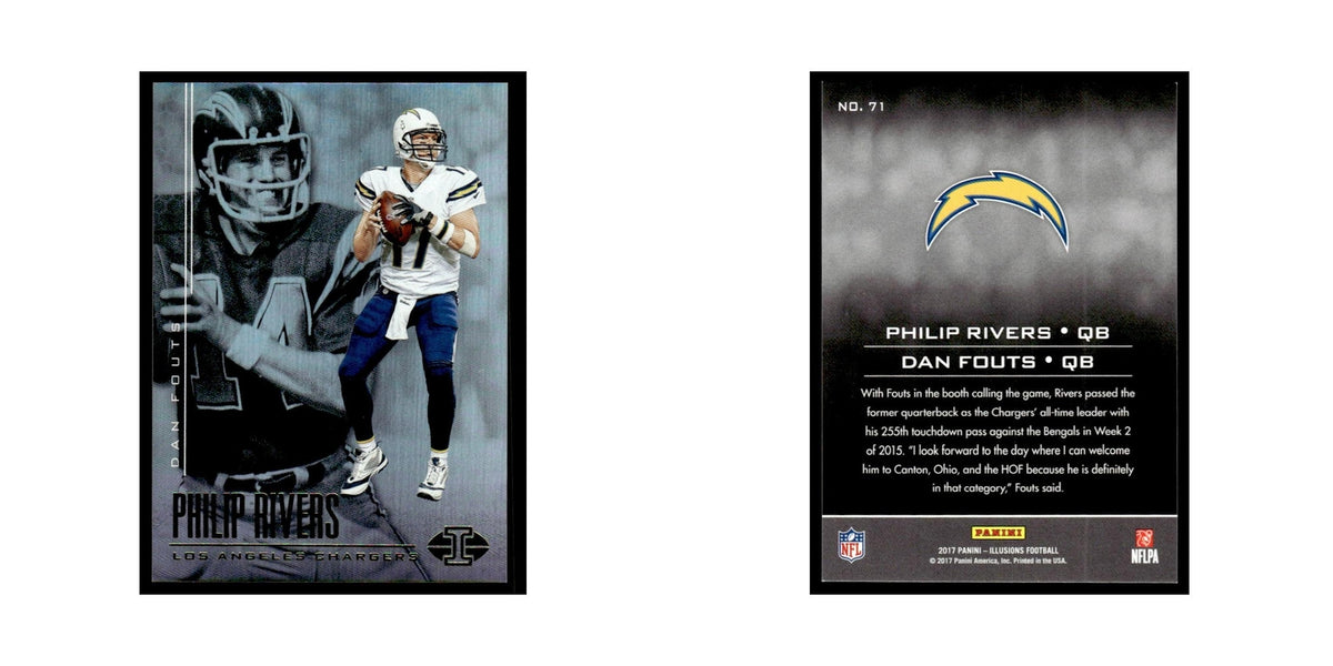 Philip Rivers Dan Fouts 2017 Panini Illusions #71 Los Angeles Chargers NM