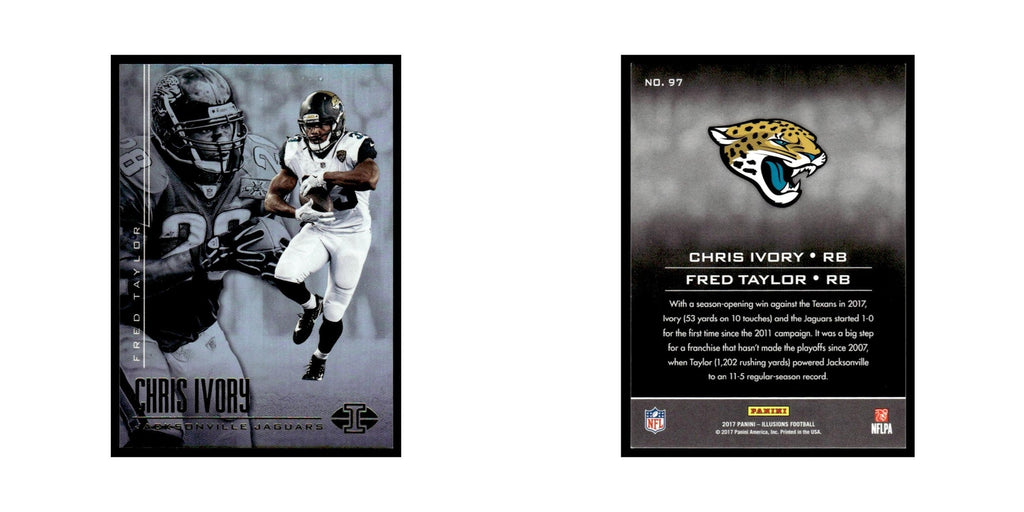Fred Taylor Chris Ivory 2017 Panini Illusions #97 Jacksonville Jaguars NM