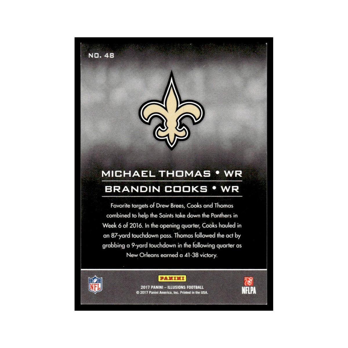 Michael Thomas Brandin Cooks 2017 Panini Illusions #48 New Orleans Saints NM