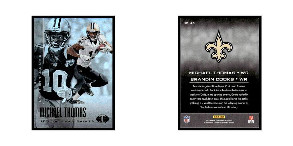 Michael Thomas Brandin Cooks 2017 Panini Illusions #48 New Orleans Saints NM