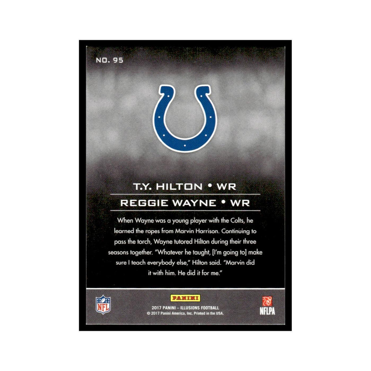 T.Y. Hilton Reggie Wayne 2017 Panini Illusions #95 Indianapolis Colts NM