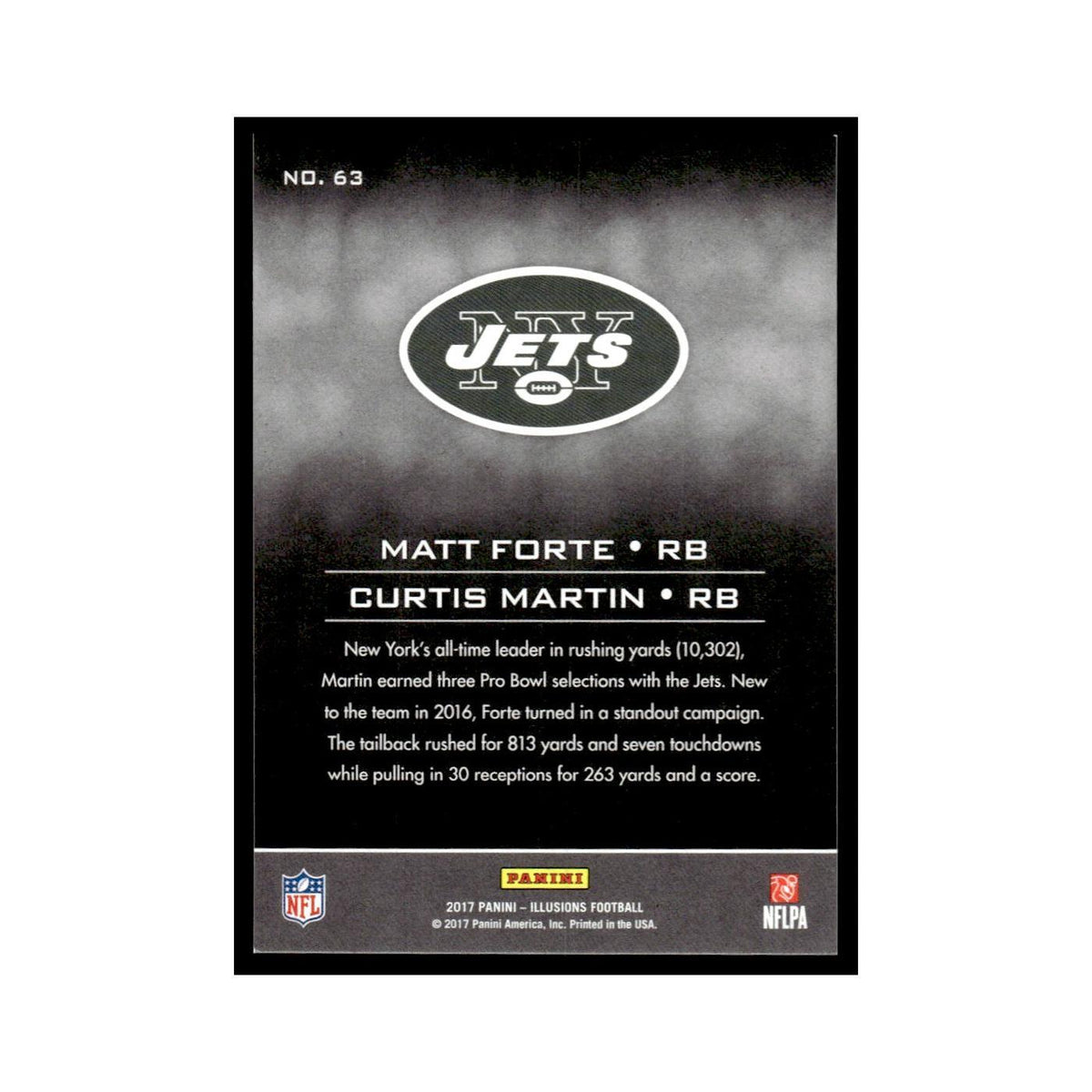 Curtis Martin Matt Forte 2017 Panini Illusions #63 New York Jets NM