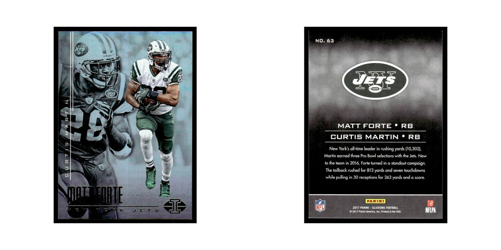 Curtis Martin Matt Forte 2017 Panini Illusions #63 New York Jets NM