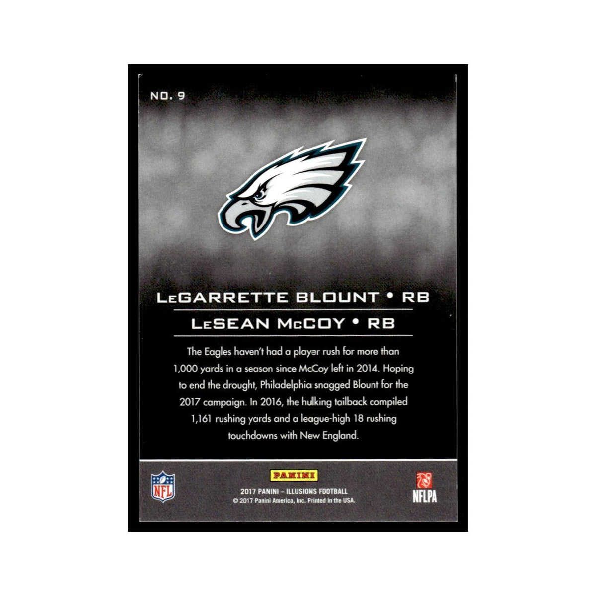 LeSean McCoy LeGarrette Blount 2017 Panini Illusions #9 Philadelphia Eagles NM