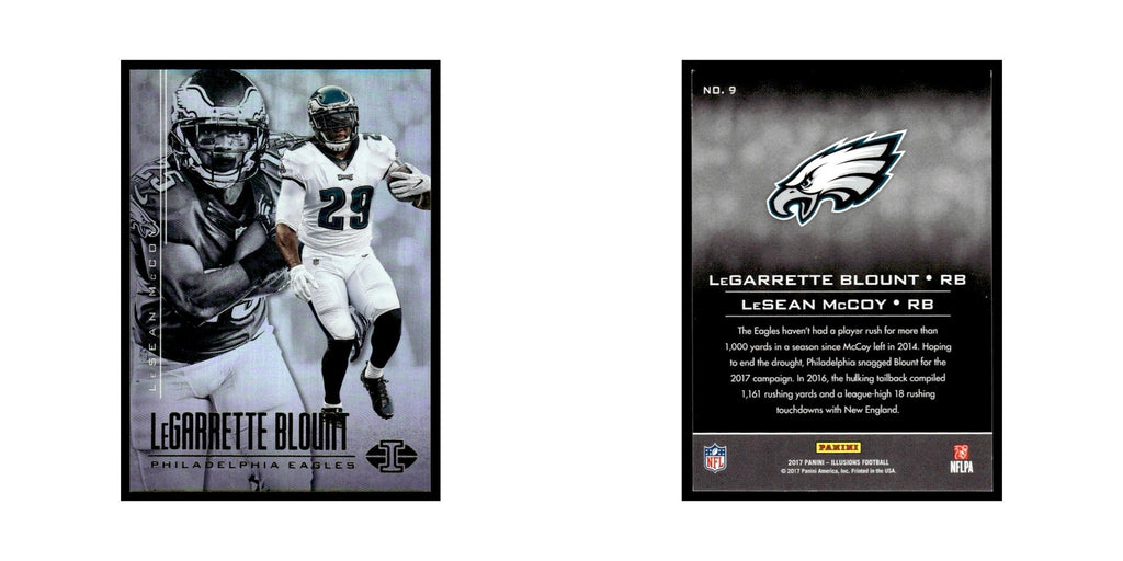 LeSean McCoy LeGarrette Blount 2017 Panini Illusions #9 Philadelphia Eagles NM