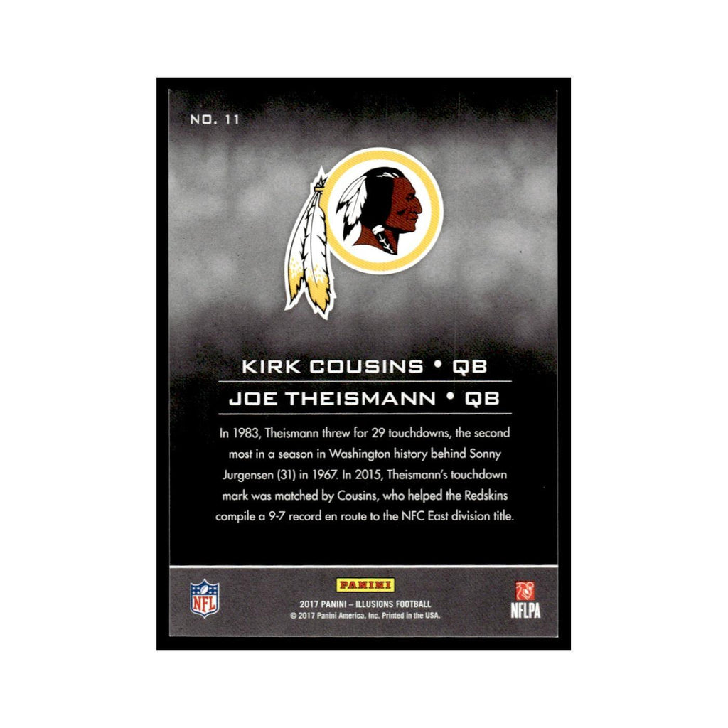 Joe Theismann Kirk Cousins 2017 Panini Illusions #11 Washington Redskins NM