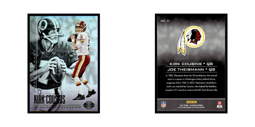 Joe Theismann Kirk Cousins 2017 Panini Illusions #11 Washington Redskins NM