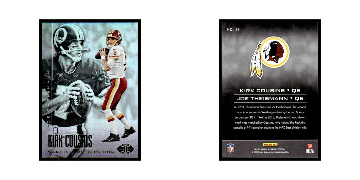 Joe Theismann Kirk Cousins 2017 Panini Illusions #11 Washington Redskins NM