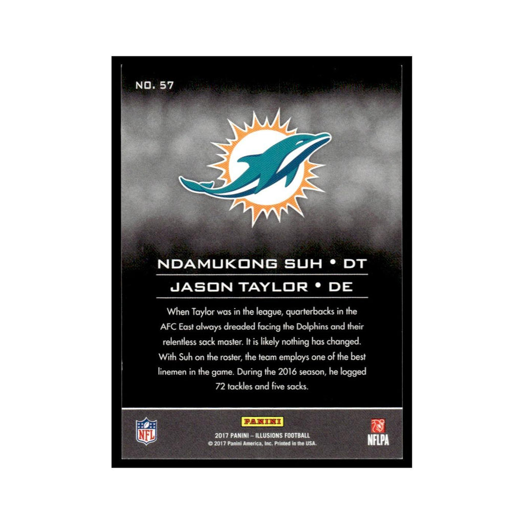 Jason Taylor Ndamukong Suh 2017 Panini Illusions #57 Miami Dolphins NM