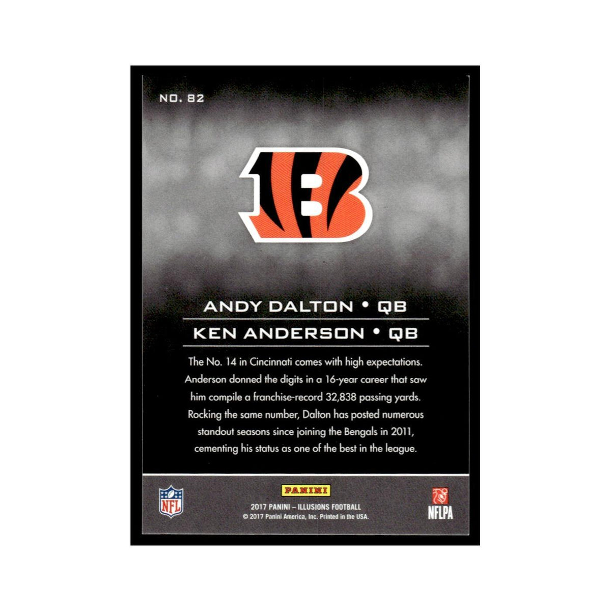 Andy Dalton Ken Anderson 2017 Panini Illusions #82 Cincinnati Bengals NM