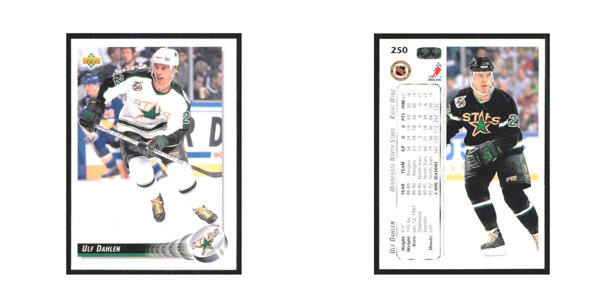 Ulf Dahlen 1992 Upper Deck #250 Minnesota North Stars Hockey Card NM