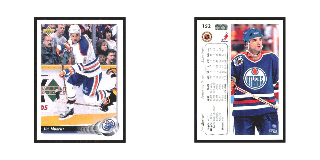 Joe Murphy 1992 Upper Deck #152 Edmonton Oilers Hockey Card NM