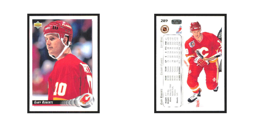 Gary Roberts 1992 Upper Deck #289 Calgary Flames Hockey Card NM