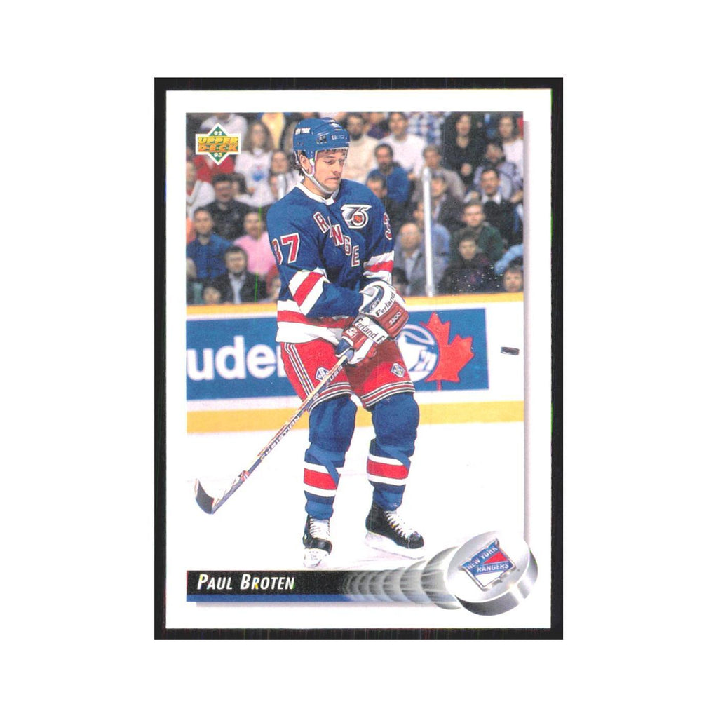 Paul Broten 1992 Upper Deck #148 New York Rangers Hockey Card NM